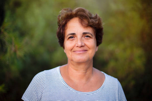 Smiling woman in soft natural light